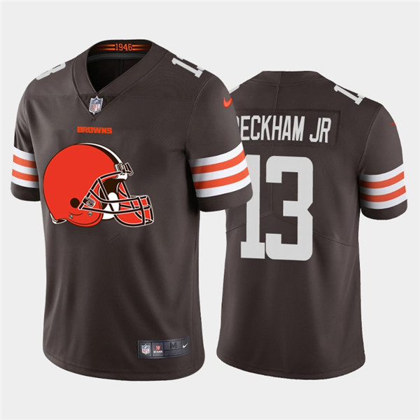 Nike Browns 13 Odell Beckham Jr. Brown Team Big Logo Vapor Untouchable Limited Jersey Nike Browns 13 Odell Beckham Jr. Brown Team Big Logo Vapor Untouchable Limited Jersey