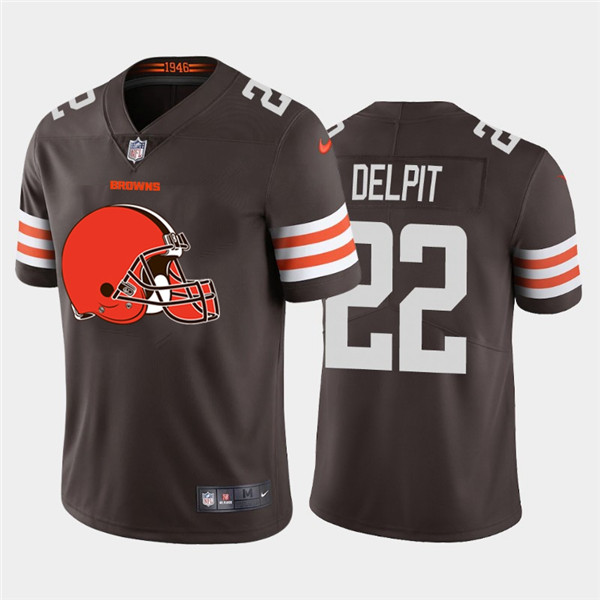 Nike Browns 22 Grant Delpit Brown Team Big Logo Vapor Untouchable Limited Jersey Nike Browns 22 Grant Delpit Brown Team Big Logo Vapor Untouchable Limited Jersey