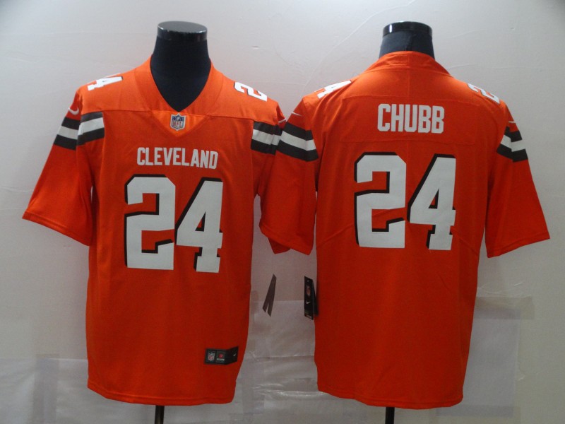 Nike Browns 24 Nick Chubb Orange Vapor Untouchable Limited Jersey Nike Browns 24 Nick Chubb Orange Vapor Untouchable Limited Jersey