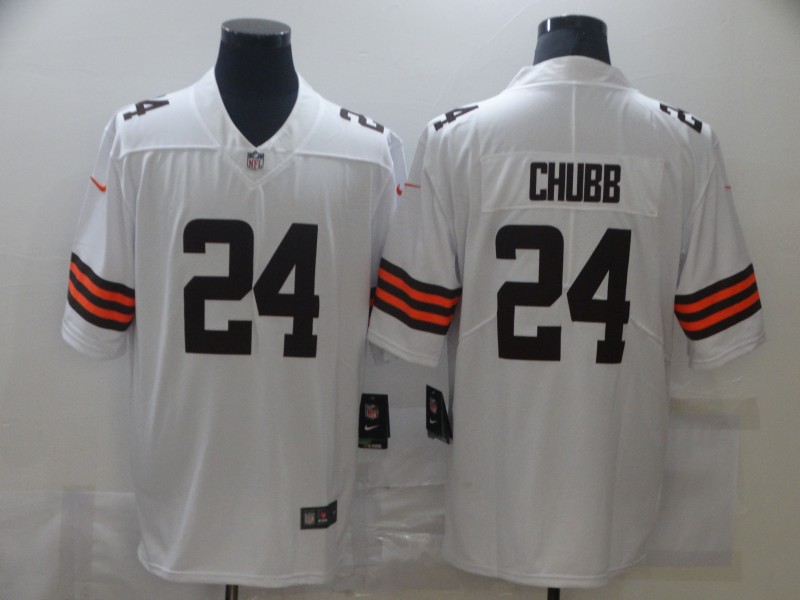 Nike Browns 24 Nick Chubb White 2020 New Vapor Untouchable Limited Jersey Nike Browns 24 Nick Chubb White 2020 New Vapor Untouchable Limited Jersey