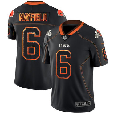 Nike Browns 6 Baker Mayfield Black Shadow Legend Limited Jersey