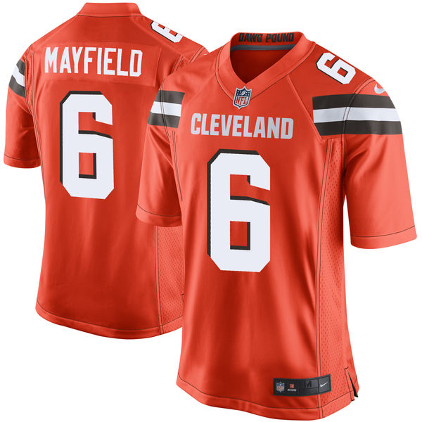 Nike Browns 6 Baker Mayfield Orange 2018 NFL Draft Pick Elite Jersey Nike Browns 6 Baker Mayfield Orange 2018 NFL Draft Pick Elite Jersey