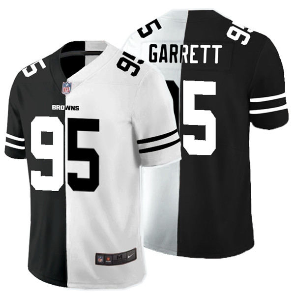 Nike Browns 95 Myles Garrett Black And White Split Vapor Untouchable Limited Jersey Nike Browns 95 Myles Garrett Black And White Split Vapor Untouchable Limited Jersey