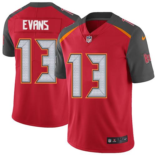Nike Buccaneers #13 Mike Evans Red Team Color Men's Stitched NFL Vapor Untouchable Limited Jersey Nike Buccaneers #13 Mike Evans Red Team Color Men's Stitched NFL Vapor Untouchable Limited Jersey