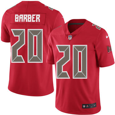 Nike Buccaneers #20 Ronde Barber Red Men's Stitched NFL Limited Rush Jersey Nike Buccaneers #20 Ronde Barber Red Men's Stitched NFL Limited Rush Jersey