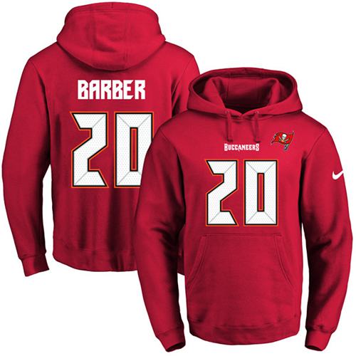 Nike Buccaneers #20 Ronde Barber Red Name & Number Pullover NFL Hoodie Nike Buccaneers #20 Ronde Barber Red Name & Number Pullover NFL Hoodie