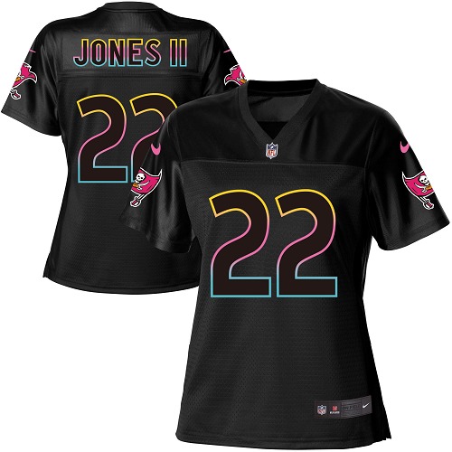 Nike Buccaneers #22 Ronald Jones II Black Women's NFL Fashion Game Jersey