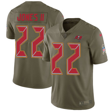Nike Buccaneers #22 Ronald Jones II Olive Youth Stitched NFL Limited 2017 Salute to Service Jersey Nike Buccaneers #22 Ronald Jones II Olive Youth Stitched NFL Limited 2017 Salute to Service Jersey