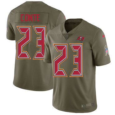 Nike Buccaneers #23 Chris Conte Olive Men's Stitched NFL Limited 2017 Salute To Service Jersey Nike Buccaneers #23 Chris Conte Olive Men's Stitched NFL Limited 2017 Salute To Service Jersey
