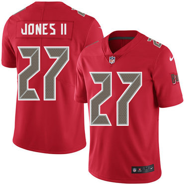 Nike Buccaneers #27 Ronald Jones II Red Men's Stitched NFL Limited Rush Jersey Nike Buccaneers #27 Ronald Jones II Red Men's Stitched NFL Limited Rush Jersey
