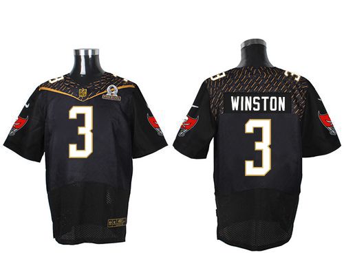 Nike Buccaneers #3 Jameis Winston Black 2016 Pro Bowl Men's Stitched NFL Elite Jersey Nike Buccaneers #3 Jameis Winston Black 2016 Pro Bowl Men's Stitched NFL Elite Jersey