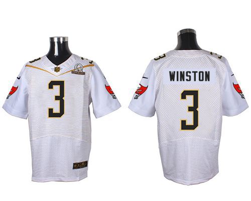 Nike Buccaneers #3 Jameis Winston White 2016 Pro Bowl Men's Stitched NFL Elite Jersey Nike Buccaneers #3 Jameis Winston White 2016 Pro Bowl Men's Stitched NFL Elite Jersey