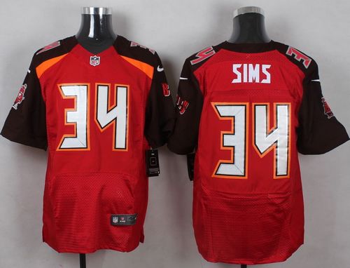 Nike Buccaneers #34 Charles Sims Red Team Color Men's Stitched NFL New Elite Jersey Nike Buccaneers #34 Charles Sims Red Team Color Men's Stitched NFL New Elite Jersey