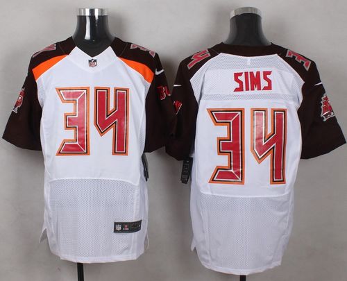 Nike Buccaneers #34 Charles Sims White Men's Stitched NFL New Elite Jersey Nike Buccaneers #34 Charles Sims White Men's Stitched NFL New Elite Jersey