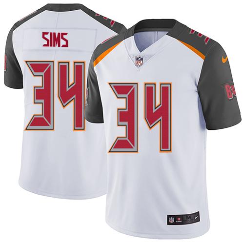 Nike Buccaneers #34 Charles Sims White Men's Stitched NFL Vapor Untouchable Limited Jersey Nike Buccaneers #34 Charles Sims White Men's Stitched NFL Vapor Untouchable Limited Jersey