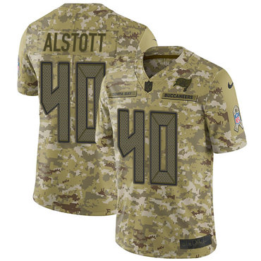 Nike Buccaneers #40 Mike Alstott Camo Men's Stitched NFL Limited 2018 Salute To Service Jersey Nike Buccaneers #40 Mike Alstott Camo Men's Stitched NFL Limited 2018 Salute To Service Jersey