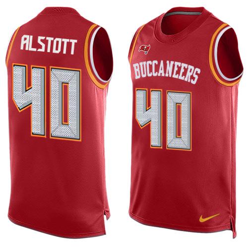 Nike Buccaneers #40 Mike Alstott Red Team Color Men's Stitched NFL Limited Tank Top Jersey Nike Buccaneers #40 Mike Alstott Red Team Color Men's Stitched NFL Limited Tank Top Jersey