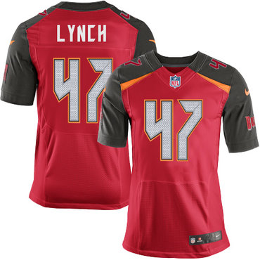 Nike Buccaneers #47 John Lynch Red Team Color Men's Stitched NFL New Elite Jersey Nike Buccaneers #47 John Lynch Red Team Color Men's Stitched NFL New Elite Jersey