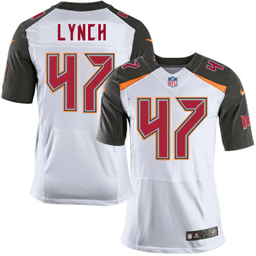 Nike Buccaneers #47 John Lynch White Men's Stitched NFL New Elite Jersey Nike Buccaneers #47 John Lynch White Men's Stitched NFL New Elite Jersey
