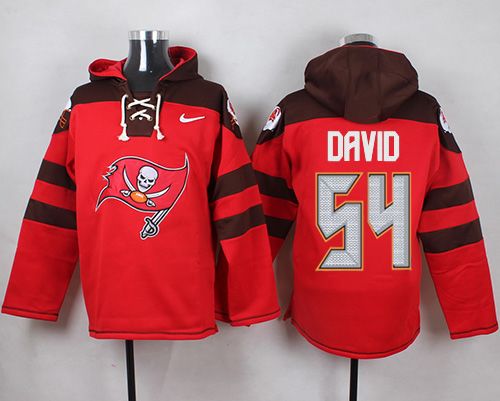 Nike Buccaneers #54 Lavonte David Red Player Pullover NFL Hoodie Nike Buccaneers #54 Lavonte David Red Player Pullover NFL Hoodie