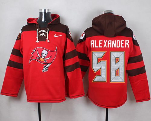 Nike Buccaneers #58 Kwon Alexander Red Player Pullover NFL Hoodie Nike Buccaneers #58 Kwon Alexander Red Player Pullover NFL Hoodie