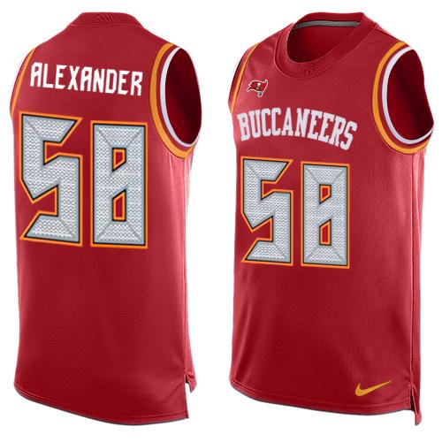 Nike Buccaneers #58 Kwon Alexander Red Team Color Men's Stitched NFL Limited Tank Top Jersey Nike Buccaneers #58 Kwon Alexander Red Team Color Men's Stitched NFL Limited Tank Top Jersey