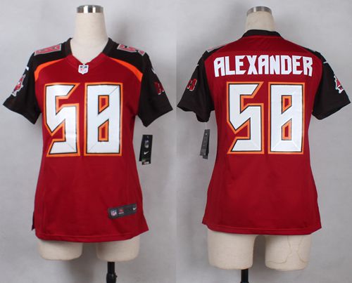 Nike Buccaneers #58 Kwon Alexander Red Team Color Women's Stitched NFL New Elite Jersey