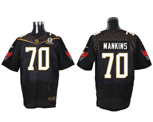 Nike Buccaneers #70 Logan Mankins Black 2016 Pro Bowl Men's Stitched NFL Elite Jersey Nike Buccaneers #70 Logan Mankins Black 2016 Pro Bowl Men's Stitched NFL Elite Jersey