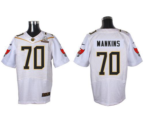 Nike Buccaneers #70 Logan Mankins White 2016 Pro Bowl Men's Stitched NFL Elite Jersey Nike Buccaneers #70 Logan Mankins White 2016 Pro Bowl Men's Stitched NFL Elite Jersey