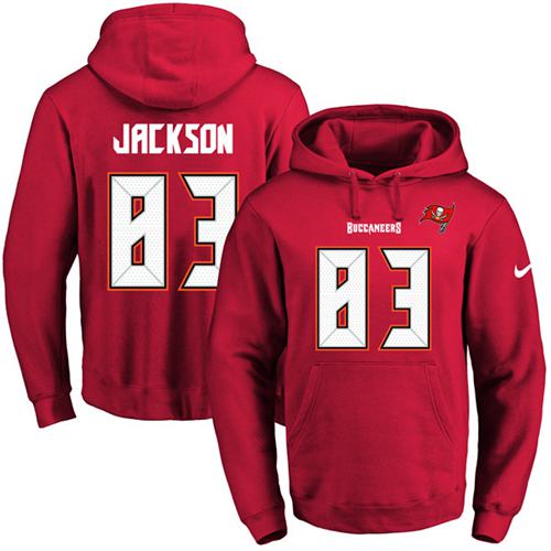 Nike Buccaneers #83 Vincent Jackson Red Name & Number Pullover NFL Hoodie Nike Buccaneers #83 Vincent Jackson Red Name & Number Pullover NFL Hoodie
