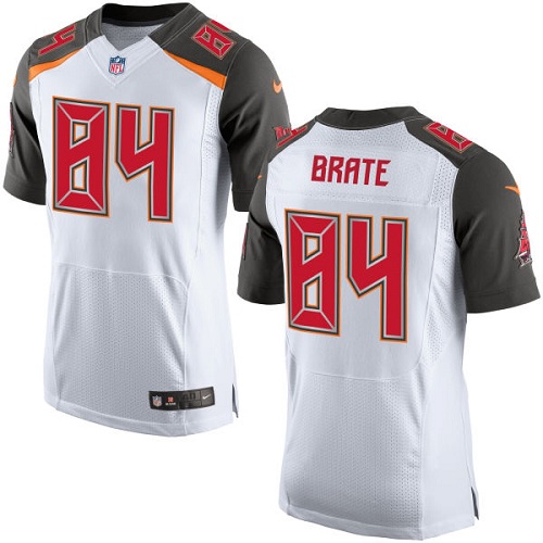 Nike Buccaneers #84 Cameron Brate White Men's Stitched NFL New Elite Jersey Nike Buccaneers #84 Cameron Brate White Men's Stitched NFL New Elite Jersey