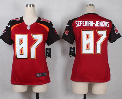 Nike Buccaneers #87 Austin Seferian-Jenkins Red Team Color Women's Stitched NFL New Elite Jersey