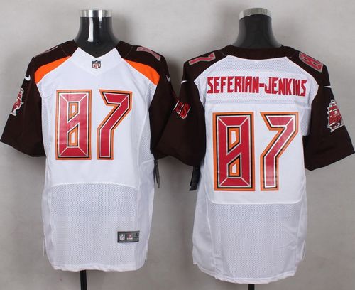 Nike Buccaneers #87 Austin Seferian-Jenkins White Men's Stitched NFL New Elite Jersey Nike Buccaneers #87 Austin Seferian-Jenkins White Men's Stitched NFL New Elite Jersey