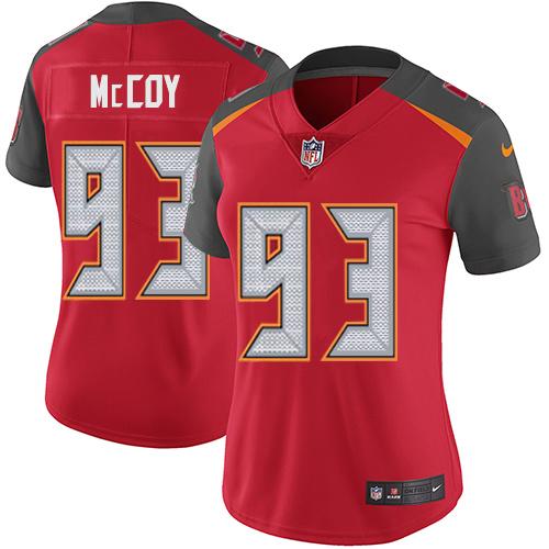 Nike Buccaneers #93 Gerald McCoy Red Team Color Women's Stitched NFL Vapor Untouchable Limited Jersey