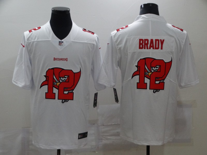 Nike Buccaneers 12 Tom Brady White Shadow Logo Limited Jersey Nike Buccaneers 12 Tom Brady White Shadow Logo Limited Jersey