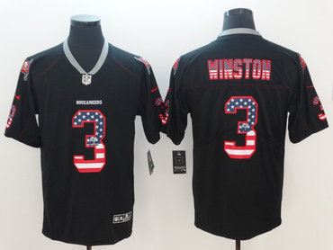 Nike Buccaneers 3 Jameis Winston Black USA Flag Fashion Limited Jersey Nike Buccaneers 3 Jameis Winston Black USA Flag Fashion Limited Jersey