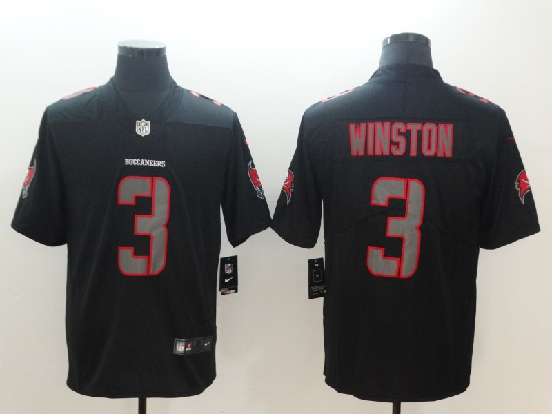 Nike Buccaneers 3 Jameis Winston Black Vapor Impact Limited Jersey Nike Buccaneers 3 Jameis Winston Black Vapor Impact Limited Jersey