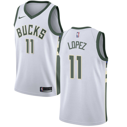 Nike Bucks #11 Brook Lopez White NBA Swingman Association Edition Jersey Nike Bucks #11 Brook Lopez White NBA Swingman Association Edition Jersey
