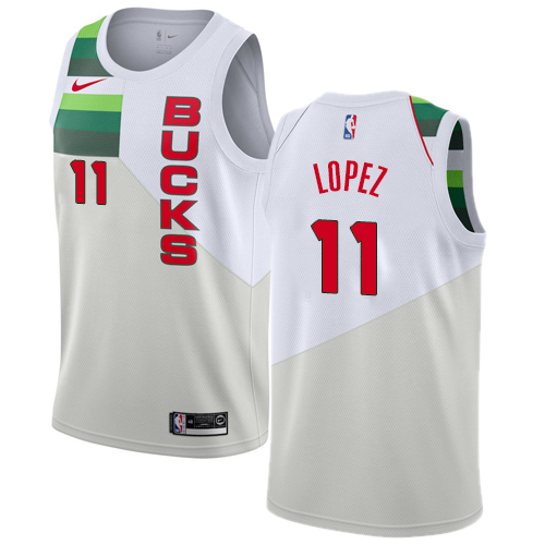 Nike Bucks #11 Brook Lopez White NBA Swingman Earned Edition Jersey Nike Bucks #11 Brook Lopez White NBA Swingman Earned Edition Jersey