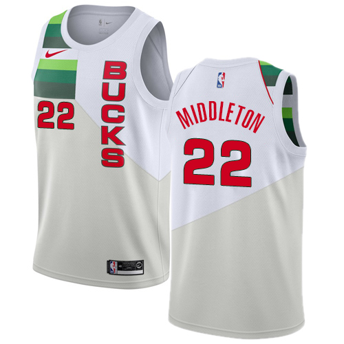 Nike Bucks #22 Khris Middleton White NBA Swingman Earned Edition Jersey Nike Bucks #22 Khris Middleton White NBA Swingman Earned Edition Jersey