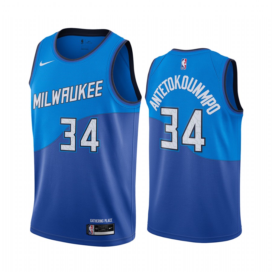 Nike Bucks #34 Giannis Antetokounmpo Blue NBA Swingman 2020-21 City Edition Jersey Nike Bucks #34 Giannis Antetokounmpo Blue NBA Swingman 2020-21 City Edition Jersey