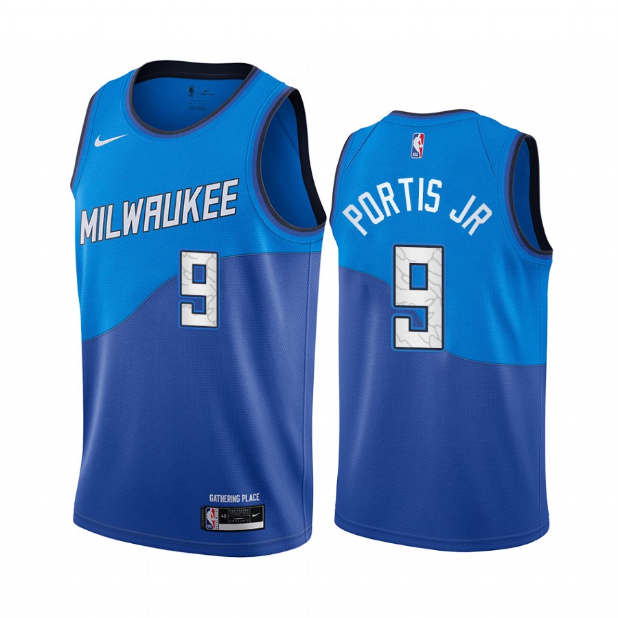 Nike Bucks #9 Bobby Portis Blue NBA Swingman 2020-21 City Edition Jersey Nike Bucks #9 Bobby Portis Blue NBA Swingman 2020-21 City Edition Jersey
