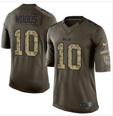 Nike Buffalo Bills #10 Robert Woods Green Men's Stitched NFL Limited Salute To Service Jersey