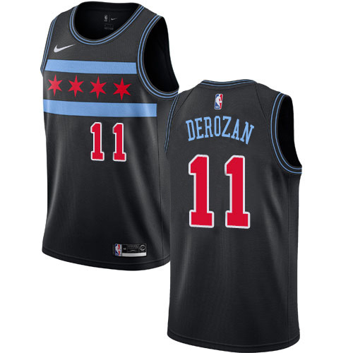 Nike Bulls #11 Demar Derozan Black NBA Swingman City Edition 2018 19 Jersey