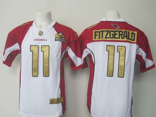 Nike Cardinals #11 Larry Fitzgerald White Super Bowl 50 Collection Men's Stitched NFL Elite Jersey Nike Cardinals #11 Larry Fitzgerald White Super Bowl 50 Collection Men's Stitched NFL Elite Jersey