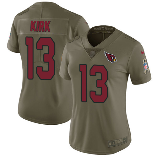 Nike Cardinals #13 Christian Kirk Olive Women's Stitched NFL Limited 2017 Salute to Service Jersey Nike Cardinals #13 Christian Kirk Olive Women's Stitched NFL Limited 2017 Salute to Service Jersey