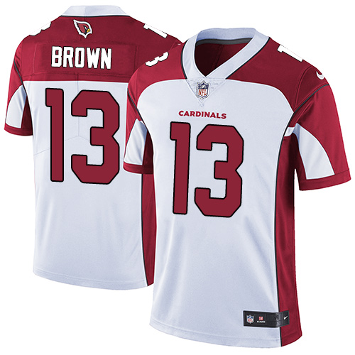 Nike Cardinals #13 Jaron Brown White Men's Stitched NFL Vapor Untouchable Limited Jersey Nike Cardinals #13 Jaron Brown White Men's Stitched NFL Vapor Untouchable Limited Jersey