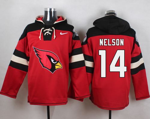 Nike Cardinals #14 J.J. Nelson Red Player Pullover NFL Hoodie Nike Cardinals #14 J.J. Nelson Red Player Pullover NFL Hoodie