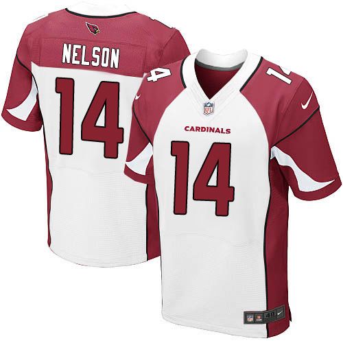 Nike Cardinals #14 J.J. Nelson White Men's Stitched NFL Elite Jersey Nike Cardinals #14 J.J. Nelson White Men's Stitched NFL Elite Jersey