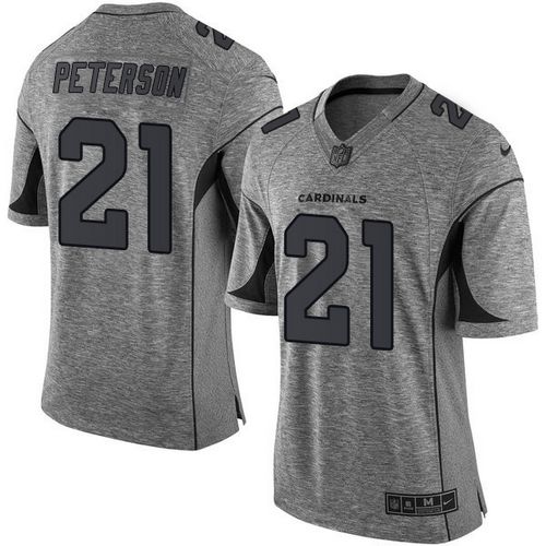 Nike Cardinals #21 Patrick Peterson Gray Men's Stitched NFL Limited Gridiron Gray Jersey Nike Cardinals #21 Patrick Peterson Gray Men's Stitched NFL Limited Gridiron Gray Jersey